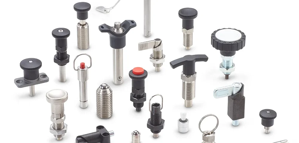 Ganter Norm koneosat, jousitapit, lukkotapit, paininruuvit