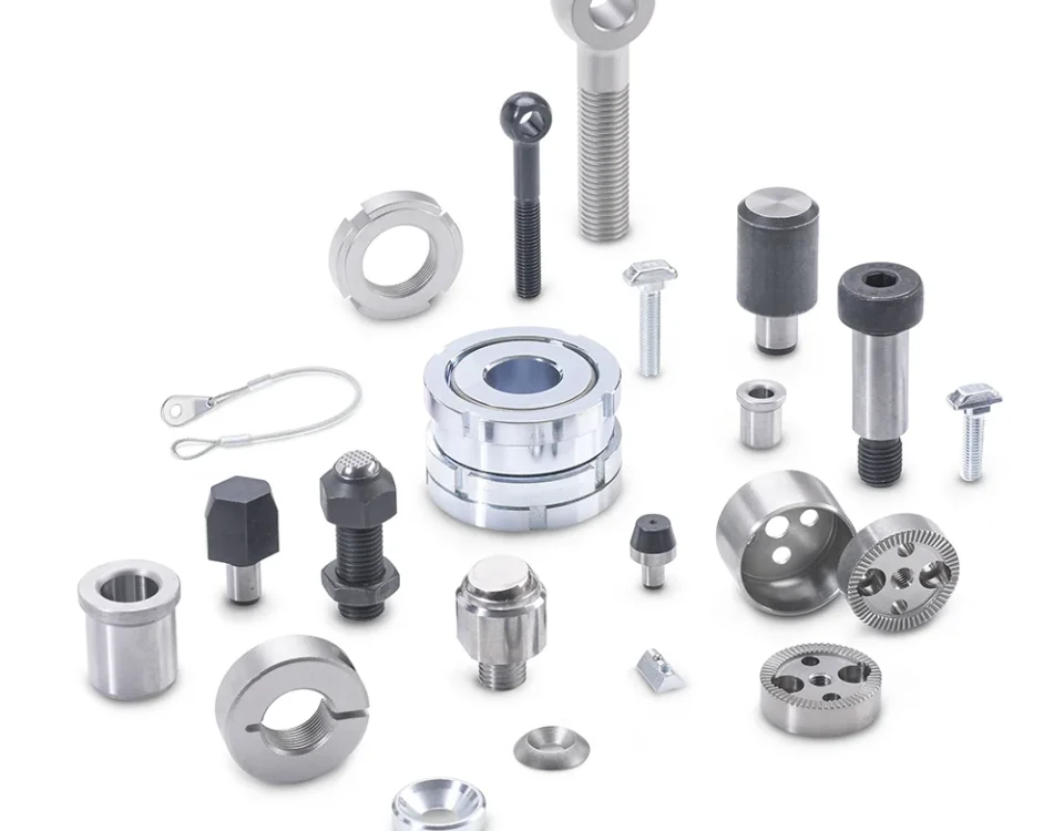 Ganter Norm koneosat, kääntöpultit, kiinnityspultit, olakeruuvit, kohdistusruuvit