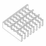 hammastettu puristehitsattu ritila ilman mittoja